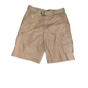 Levi's Men's Snap Belted Cargo Shorts Beige (Size: 44 x 11)